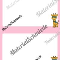 Briefpapier für die Giraffenklasse (Arbeitsblatt 03)
