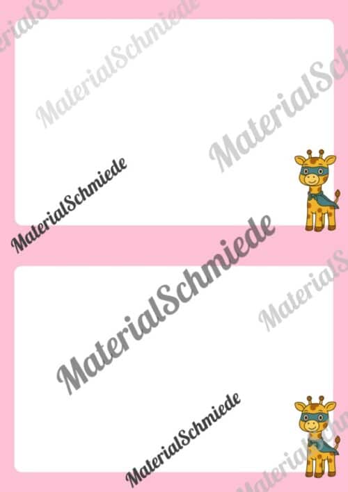 Briefpapier für die Giraffenklasse (Arbeitsblatt 03)
