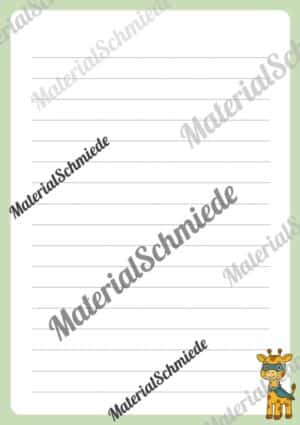 Briefpapier für die Giraffenklasse (Arbeitsblatt 04)