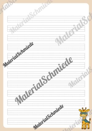 Briefpapier für die Giraffenklasse (Arbeitsblatt 05)