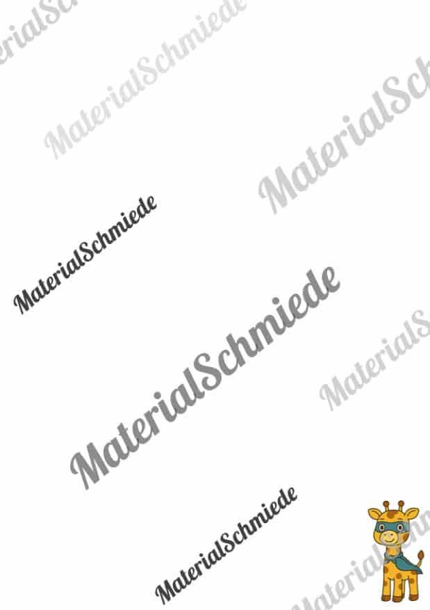 Briefpapier für die Giraffenklasse (Arbeitsblatt 08)