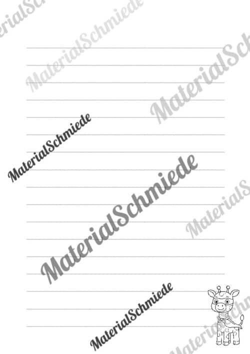 Briefpapier für die Giraffenklasse (Arbeitsblatt 10)