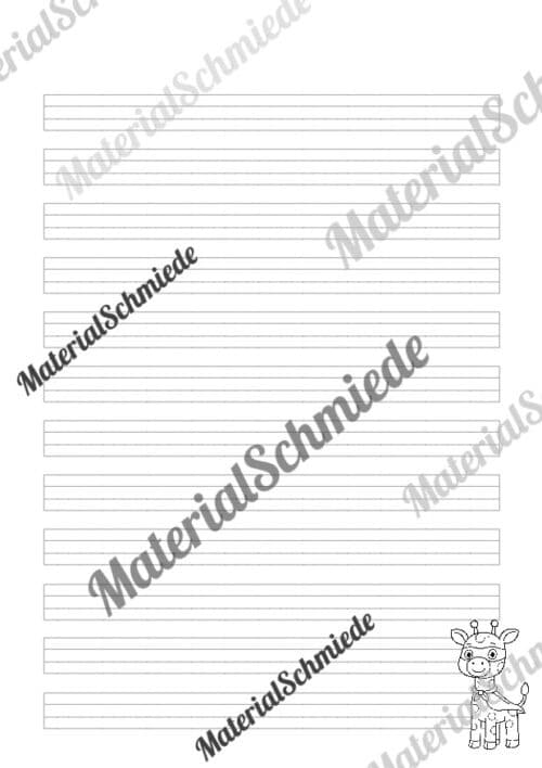 Briefpapier für die Giraffenklasse (Arbeitsblatt 11)
