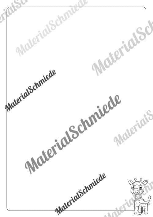 Briefpapier für die Giraffenklasse (Arbeitsblatt 12)
