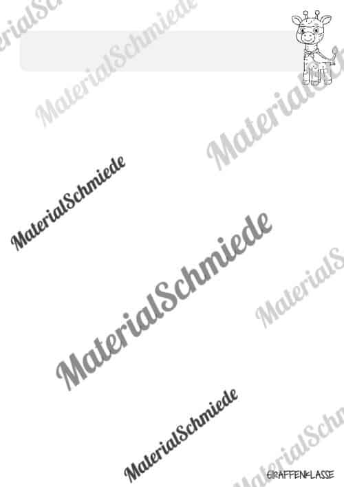 Briefpapier für die Giraffenklasse (Arbeitsblatt 14)