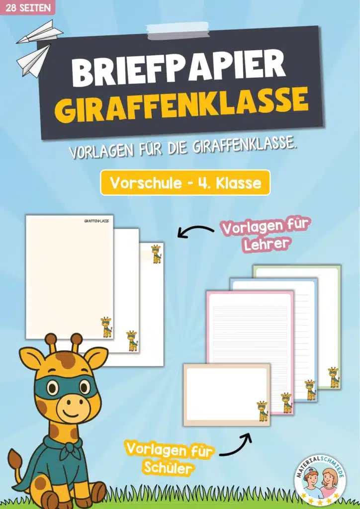 Briefpapier für die Giraffenklasse