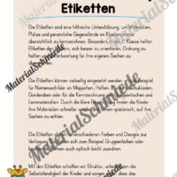 Etiketten für die Giraffenklasse (Arbeitsblatt 01)