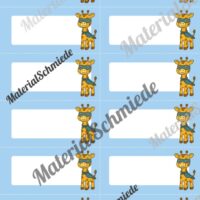 Etiketten für die Giraffenklasse (Arbeitsblatt 02)