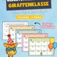 Geburtstagskalender für die Giraffenklasse