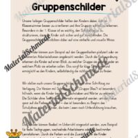 Gruppenschilder für die Giraffenklasse (Arbeitsblatt 01)