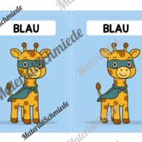 Gruppenschilder für die Giraffenklasse (Arbeitsblatt 02)