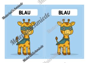 Gruppenschilder für die Giraffenklasse (Arbeitsblatt 02)