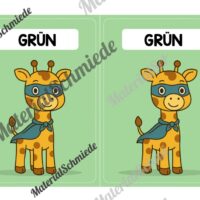 Gruppenschilder für die Giraffenklasse (Arbeitsblatt 03)