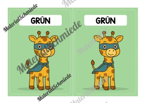 Gruppenschilder für die Giraffenklasse (Arbeitsblatt 03)