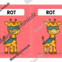 Gruppenschilder für die Giraffenklasse (Arbeitsblatt 04)