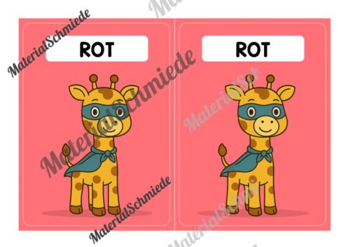 Gruppenschilder für die Giraffenklasse (Arbeitsblatt 04)