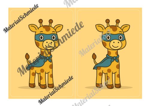 Gruppenschilder für die Giraffenklasse (Arbeitsblatt 06)