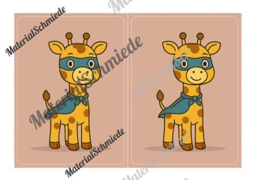 Gruppenschilder für die Giraffenklasse (Arbeitsblatt 07)