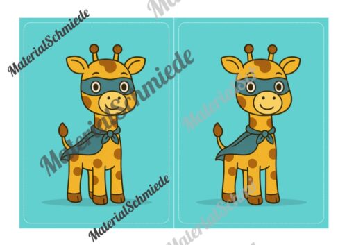 Gruppenschilder für die Giraffenklasse (Arbeitsblatt 08)