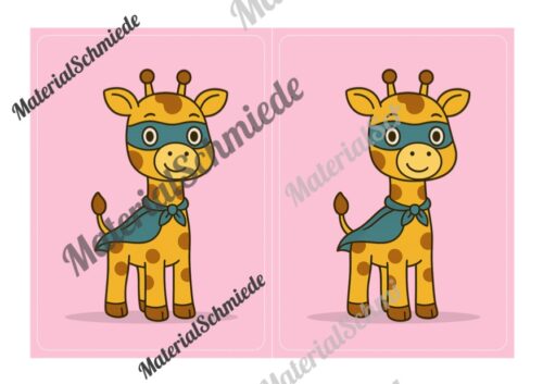 Gruppenschilder für die Giraffenklasse (Arbeitsblatt 09)