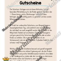 Gutscheine für die Giraffenklasse (Arbeitsblatt 01)