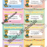 Gutscheine für die Giraffenklasse (Arbeitsblatt 02)