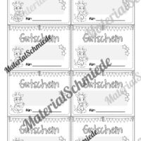 Gutscheine für die Giraffenklasse (Arbeitsblatt 06)
