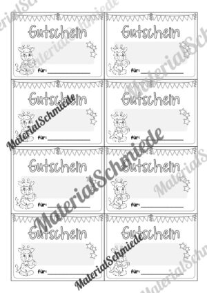Gutscheine für die Giraffenklasse (Arbeitsblatt 06)