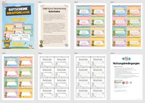 Gutscheine für die Giraffenklasse (Überblick)