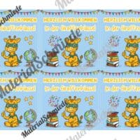 Begrüßungs-Kärtchen für die Giraffenklasse (Arbeitsblatt 02)