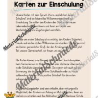 Karten zur Einschulung für die Giraffenklasse (Arbeitsblatt 01)