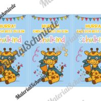 Karten zur Einschulung für die Giraffenklasse (Arbeitsblatt 02)