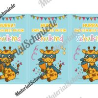 Karten zur Einschulung für die Giraffenklasse (Arbeitsblatt 04)