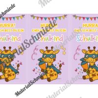 Karten zur Einschulung für die Giraffenklasse (Arbeitsblatt 06)