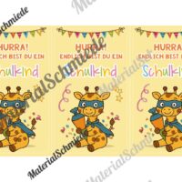 Karten zur Einschulung für die Giraffenklasse (Arbeitsblatt 10)