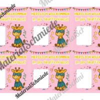 Geschenk-Kärtchen für die Giraffenklasse (Arbeitsblatt 05)