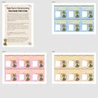 Geschenk-Kärtchen für die Giraffenklasse (Überblick)