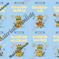 Lobkärtchen für die Giraffenklasse (Arbeitsblatt 03)