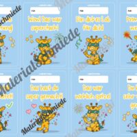 Lobkärtchen für die Giraffenklasse (Arbeitsblatt 04)