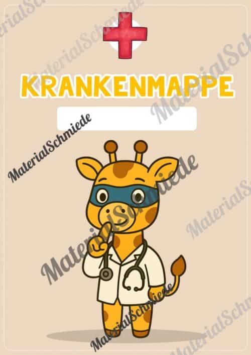 Krankenmappe für die Giraffenklasse (Arbeitsblatt 05)