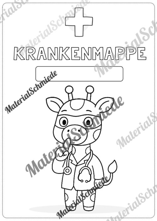 Krankenmappe für die Giraffenklasse (Arbeitsblatt 06)