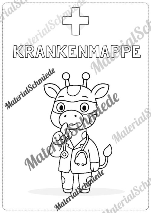 Krankenmappe für die Giraffenklasse (Arbeitsblatt 08)
