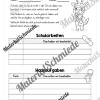 Krankenmappe für die Giraffenklasse (Arbeitsblatt 12)