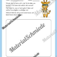 Krankenmappe für die Giraffenklasse (Arbeitsblatt 13)