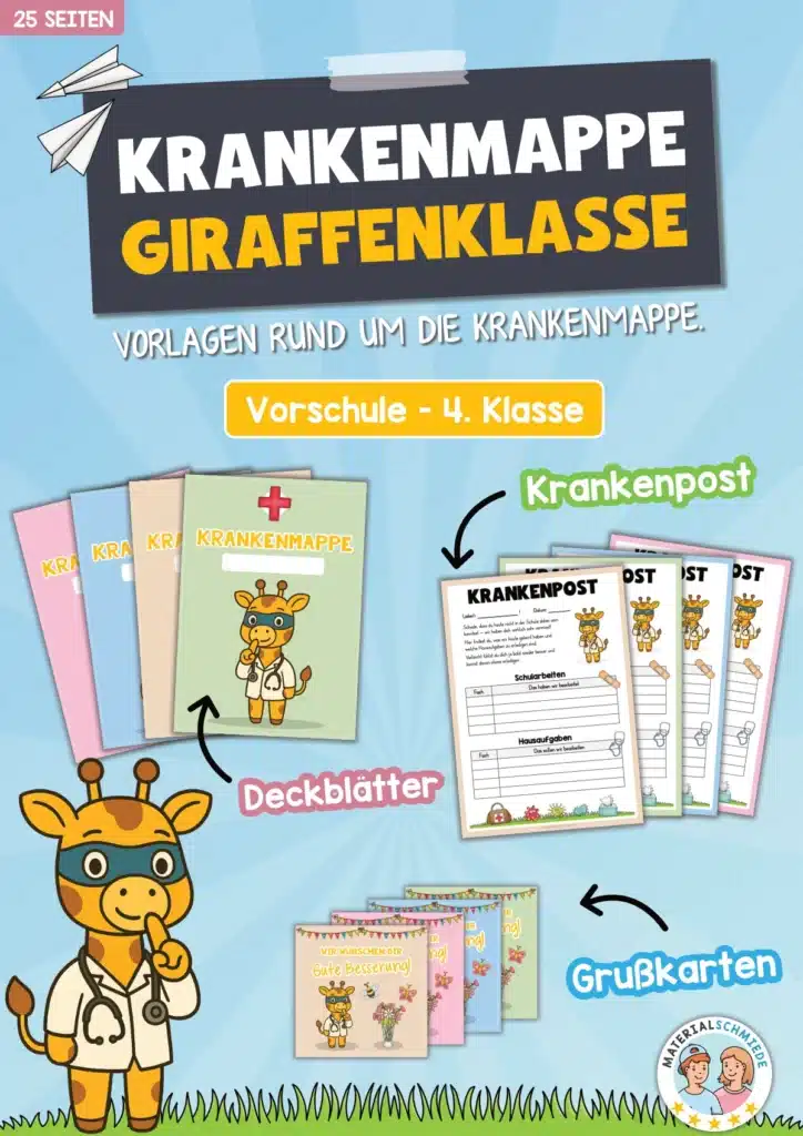 Krankenmappe für die Giraffenklasse
