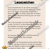 Lesezeichen für die Giraffenklasse (Arbeitsblatt 01)