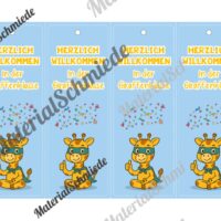 Lesezeichen für die Giraffenklasse (Arbeitsblatt 02)