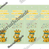 Lesezeichen für die Giraffenklasse (Arbeitsblatt 04)