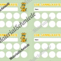 Lob-Sammelkarten für die Giraffenklasse (Arbeitsblatt 04)