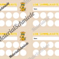 Lob-Sammelkarten für die Giraffenklasse (Arbeitsblatt 05)